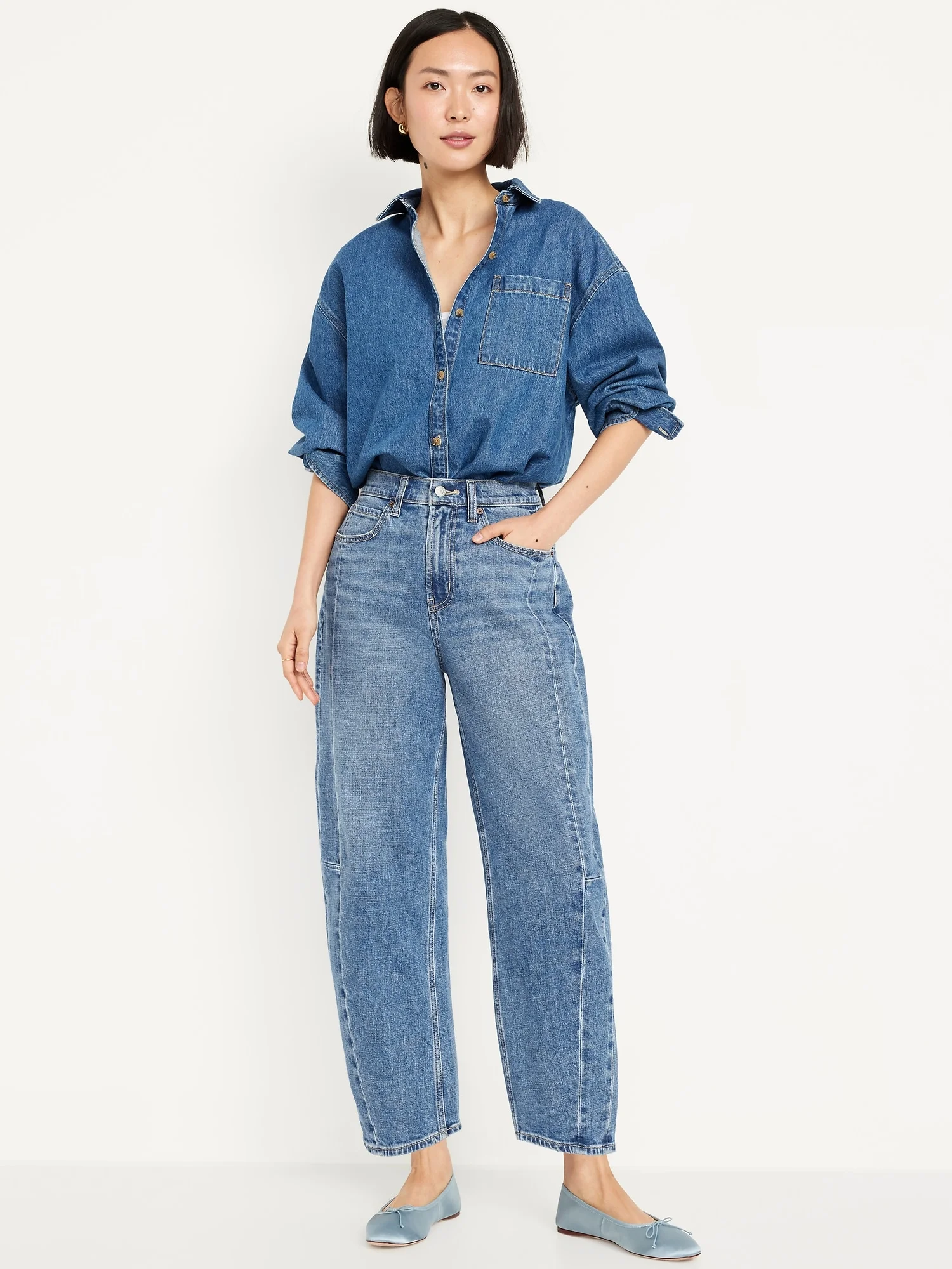OLD NAVY Quần Jean Nữ - Barrel