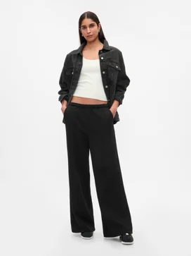 GAP Quần Dài Nỉ Nữ - Wide Leg