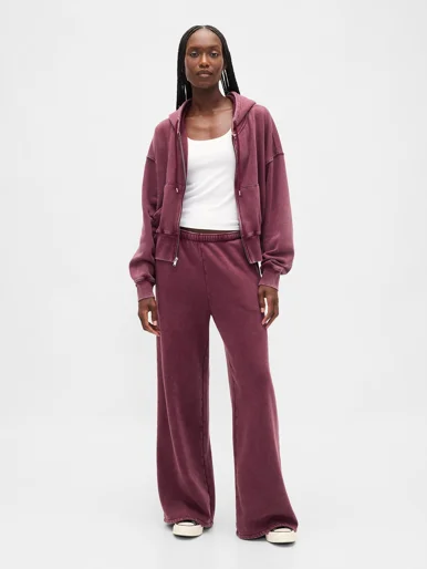 GAP Quần Dài Nỉ Nữ - Wide Leg