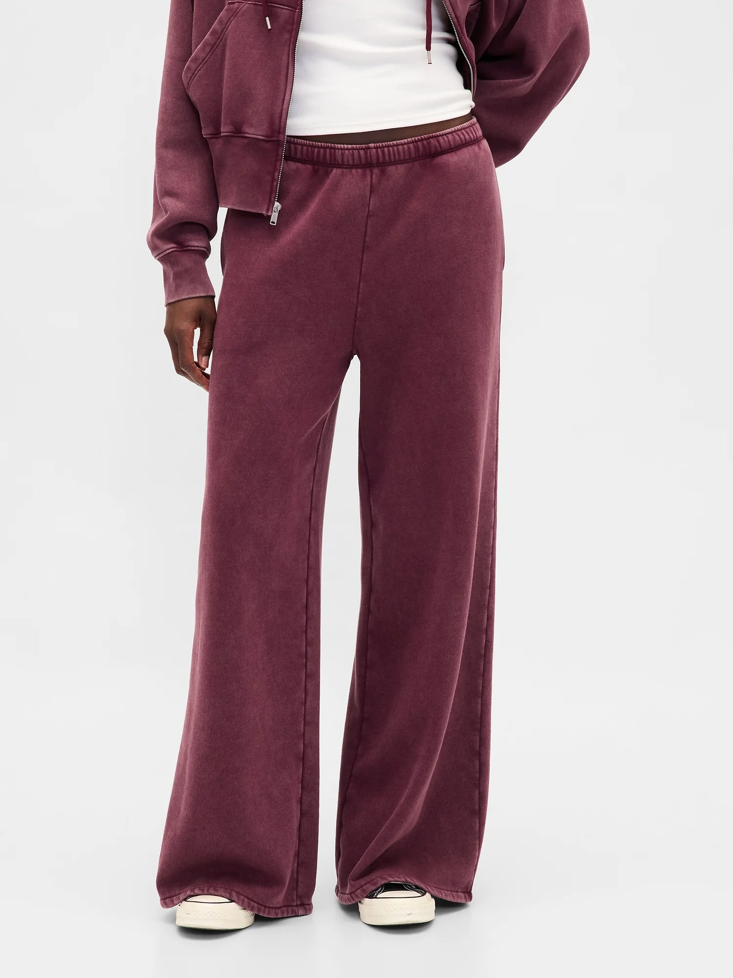 GAP Quần Dài Nỉ Nữ - Wide Leg