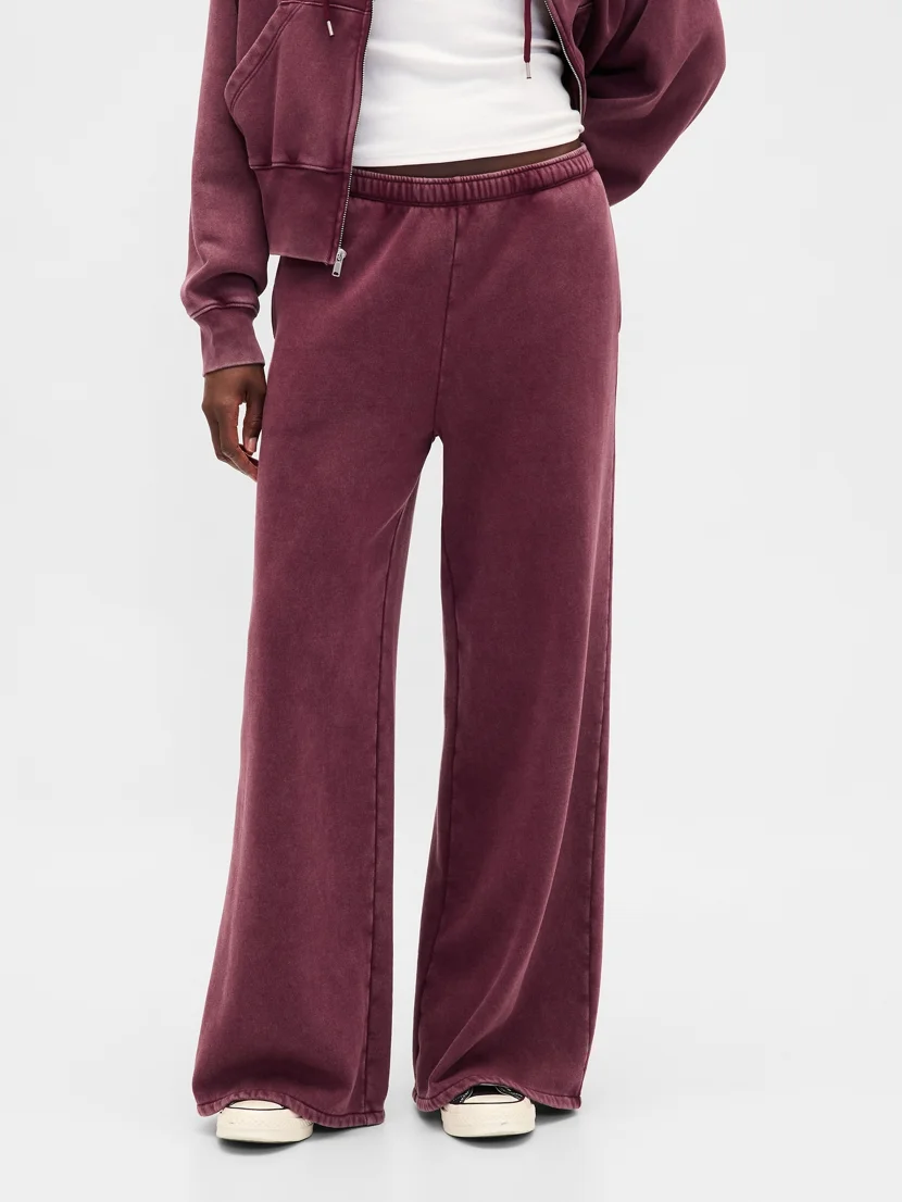 GAP Quần Dài Nỉ Nữ - Wide Leg