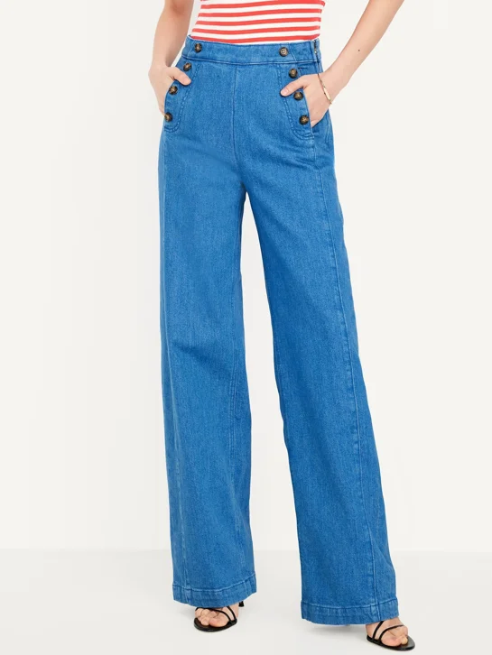 OLD NAVY Quần Jean Dài Nữ - Wide Leg