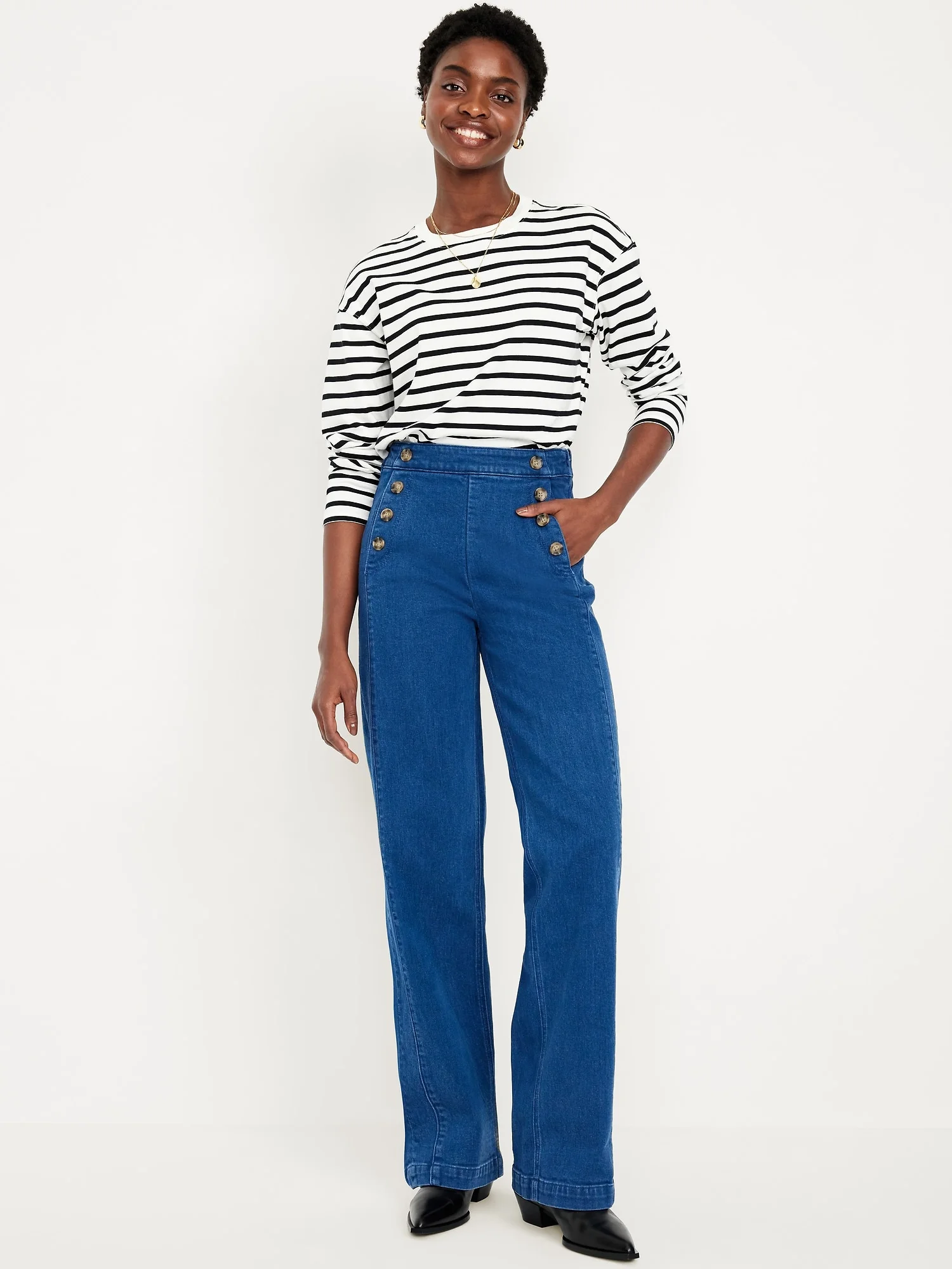 OLD NAVY Quần Jean Dài Nữ - Wide Leg
