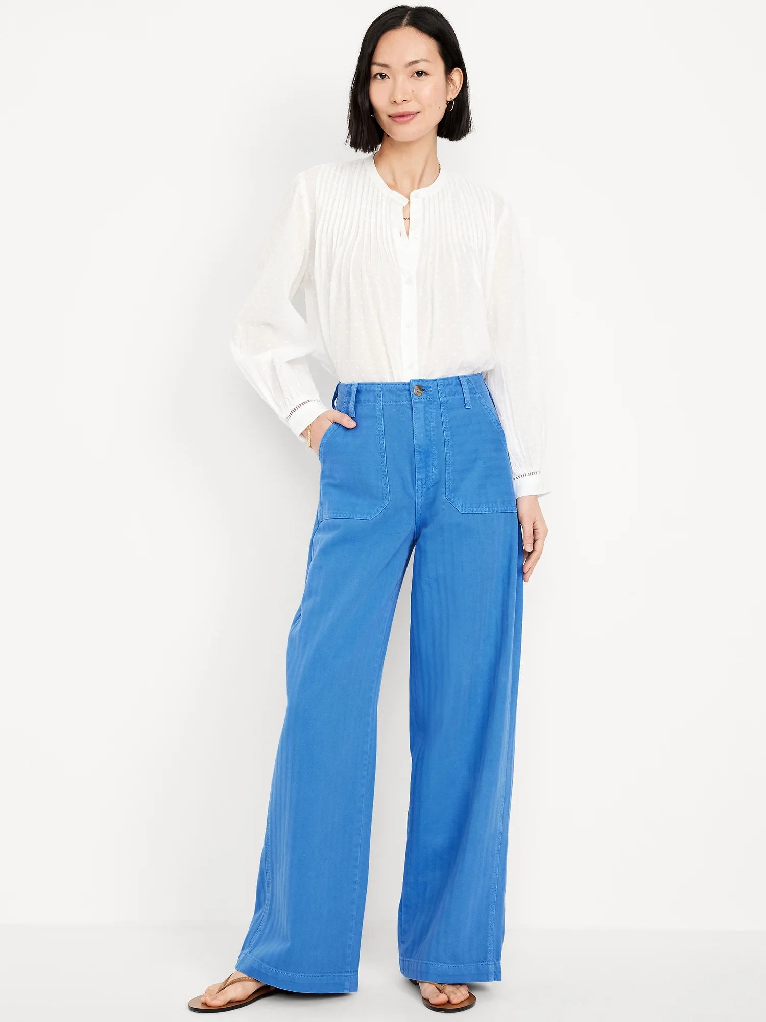 OLD NAVY Quần Jean Dài Nữ - Wide Leg
