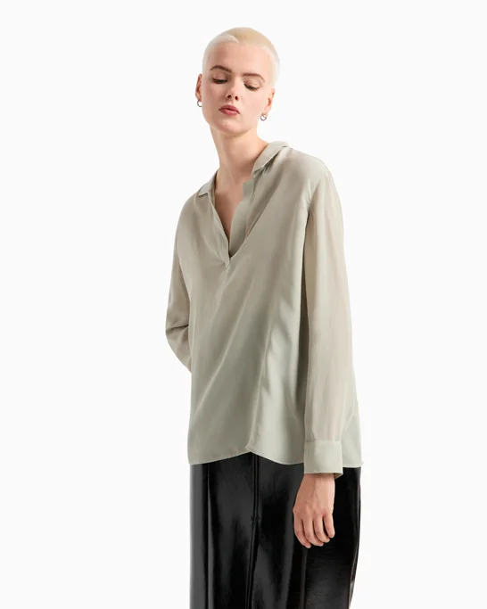 ARMANI EXCHANGE Áo Blouse Dài Tay Nữ