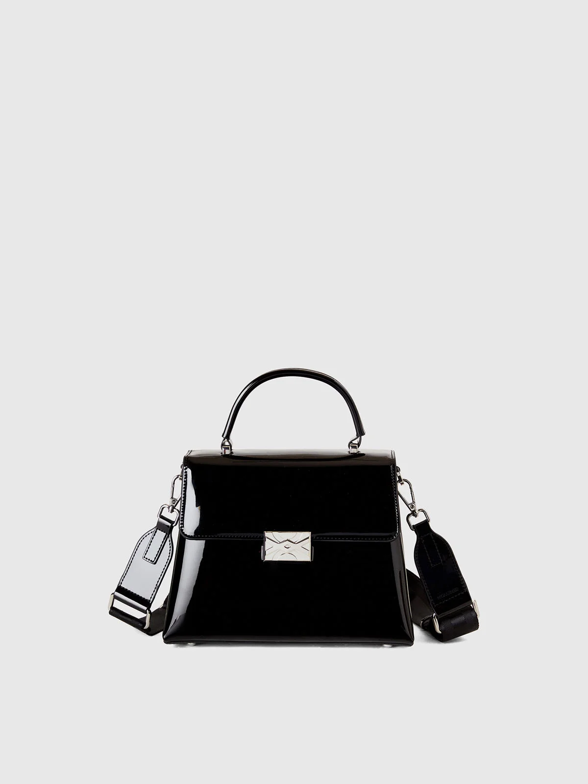 UNITED COLORS OF BENETTON Túi Nữ Medium Bag In Shiny Mock Patent Leather