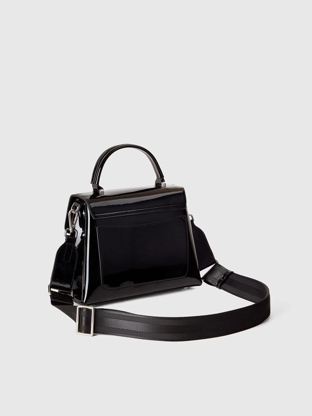 UNITED COLORS OF BENETTON Túi Nữ Medium Bag In Shiny Mock Patent Leather