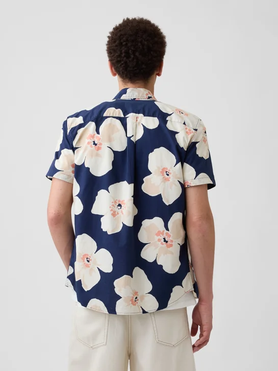 GAP Áo Sơ Mi Tay Ngắn Nam - Standard Fit