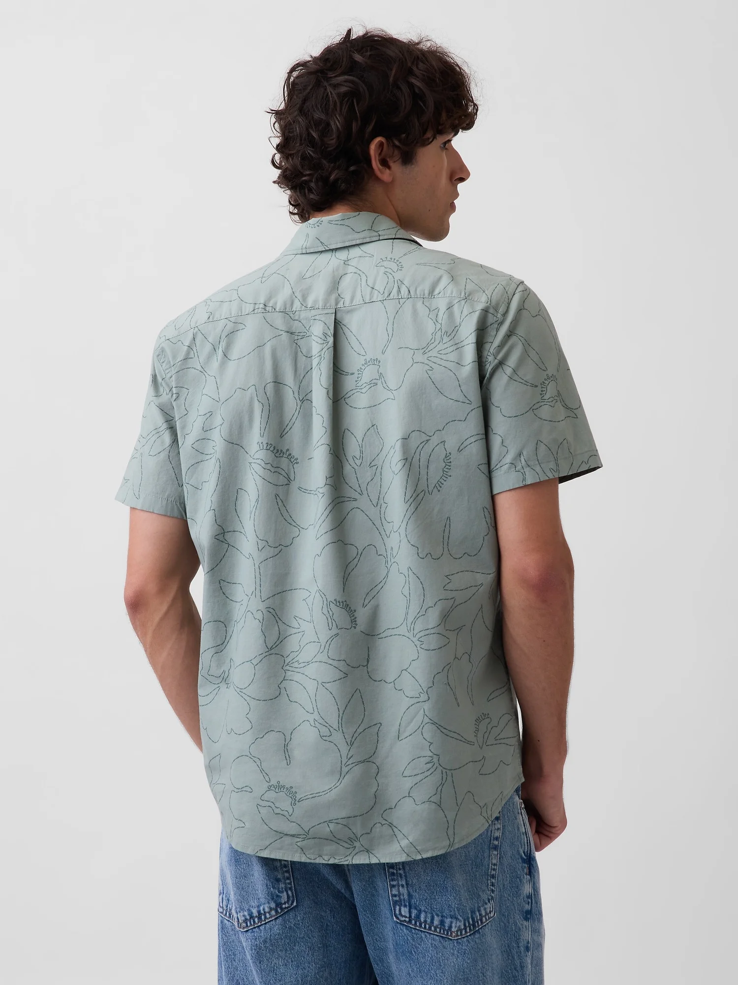 GAP Áo Sơ Mi Tay Ngắn Nam - Standard Fit