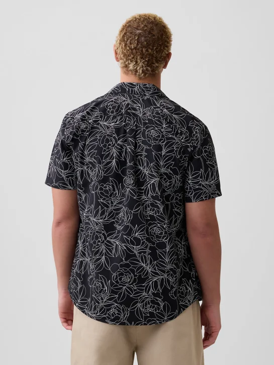 GAP Áo Sơ Mi Tay Ngắn Nam - Standard Fit