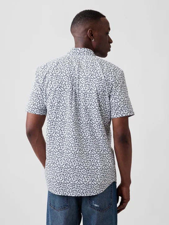 GAP Áo Sơ Mi Tay Ngắn Nam - Standard Fit