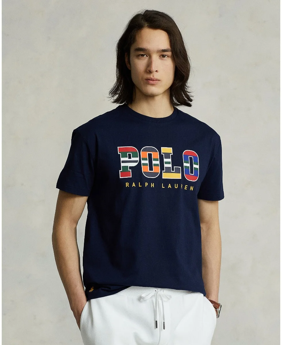 Polo Ralph Lauren - Áo Thun Nam Tay Ngắn Custom Slim Fit Logo Jersey T-Shirt - NAVY