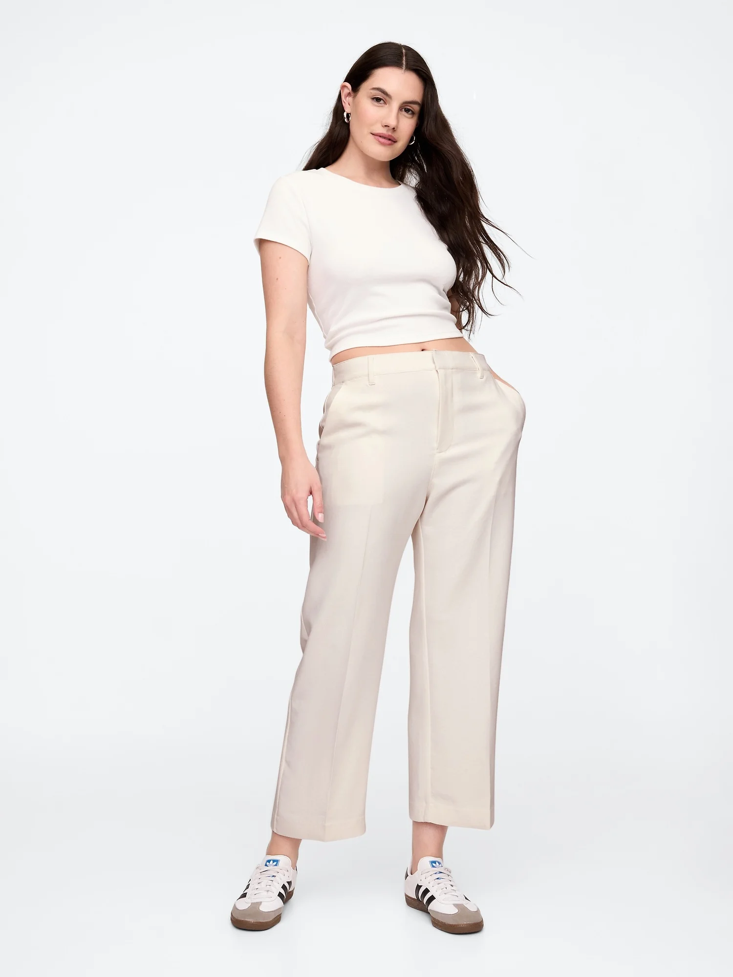 GAP Quần Vải Dài Nữ