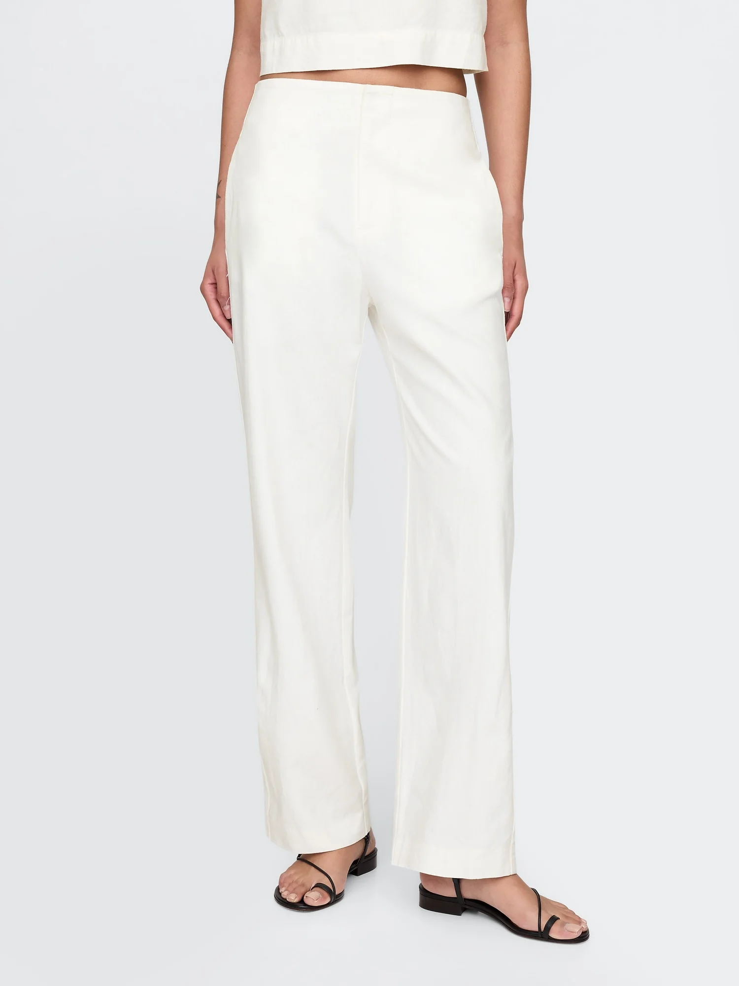 GAP Quần Vải Dài Nữ - Relaxed Straight