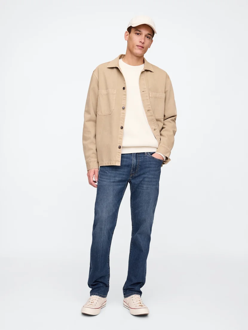 GAP Quần Jeans Dài Nam - Straight Jeans
