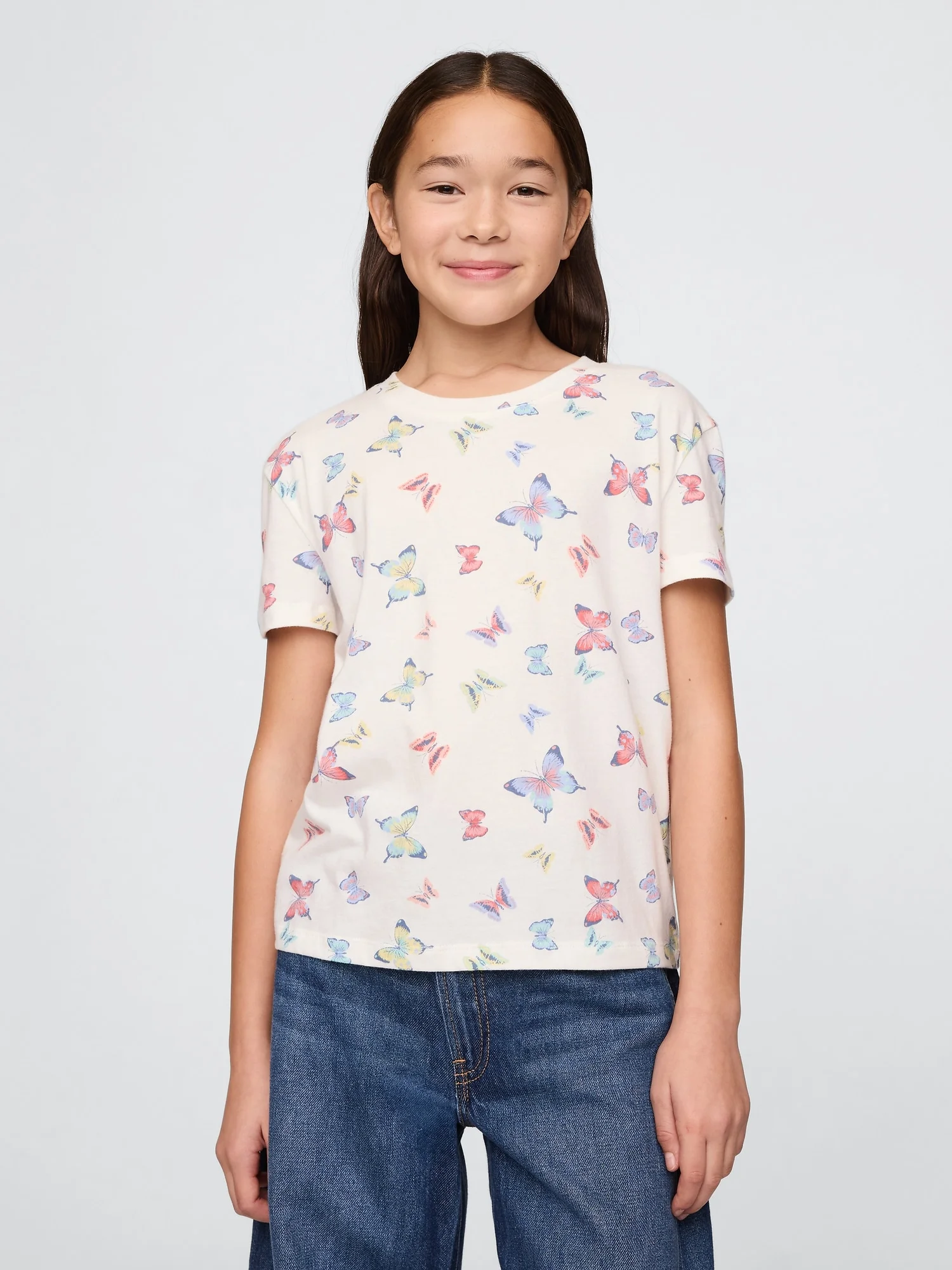 GAP Áo Thun Tay Ngắn Bé Gái - Relaxed T-Shirt