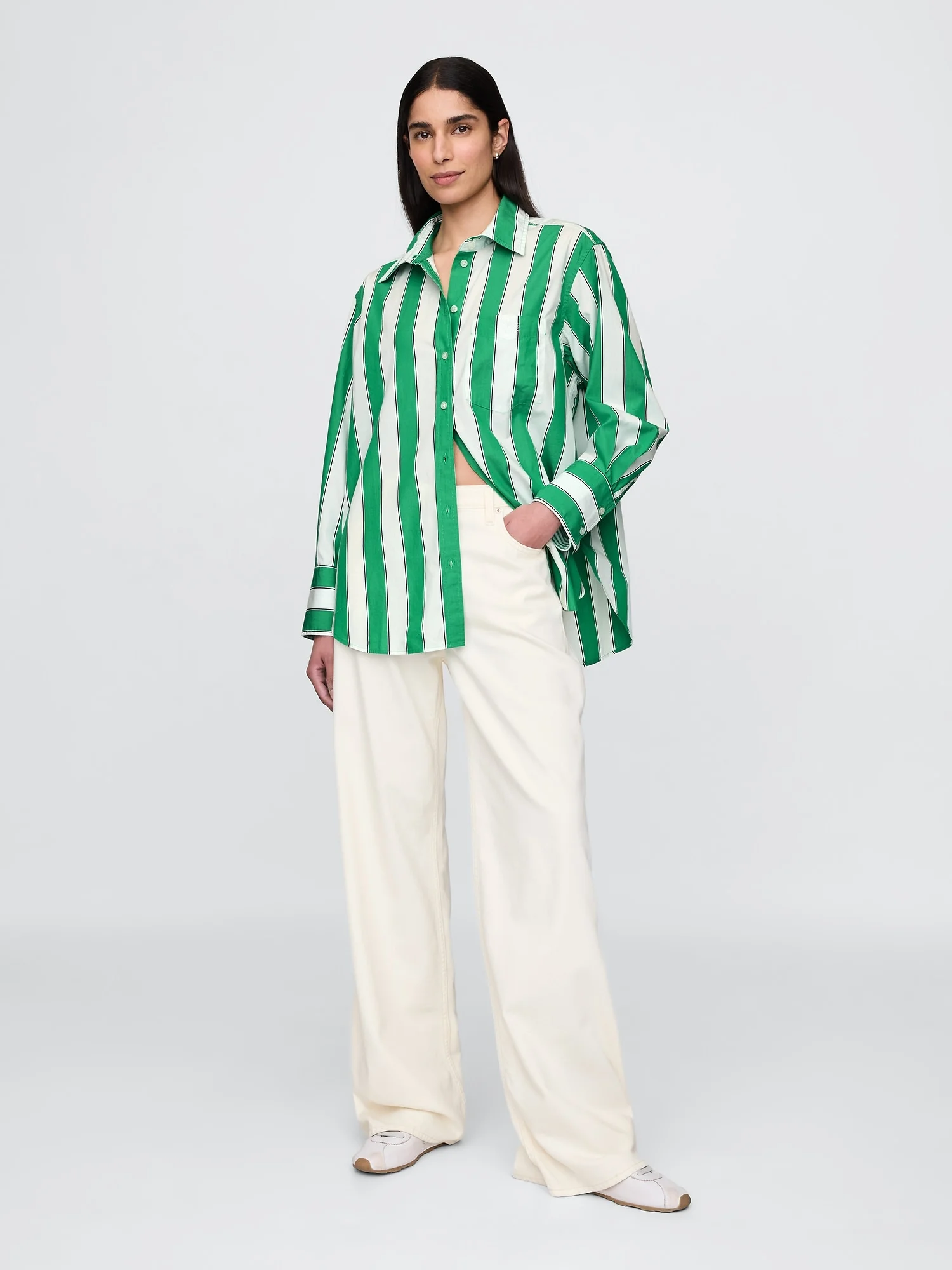 GAP Áo Sơ Mi Nữ - Big Shirt
