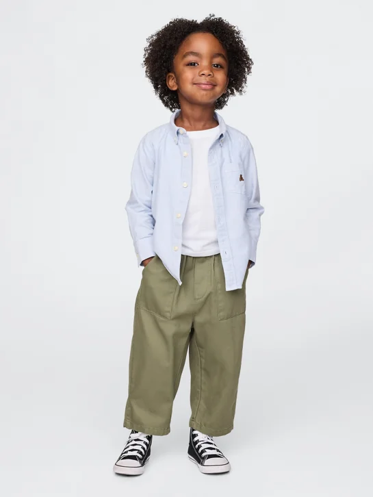 GAP Quần Vải Dài Em Bé Trai Toddler