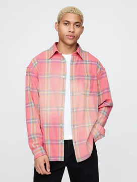 GAP Áo Sơ Mi Tay Dài Nam - Big Shirt