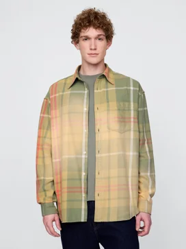 GAP Áo Sơ Mi Tay Dài Nam - Big Shirt