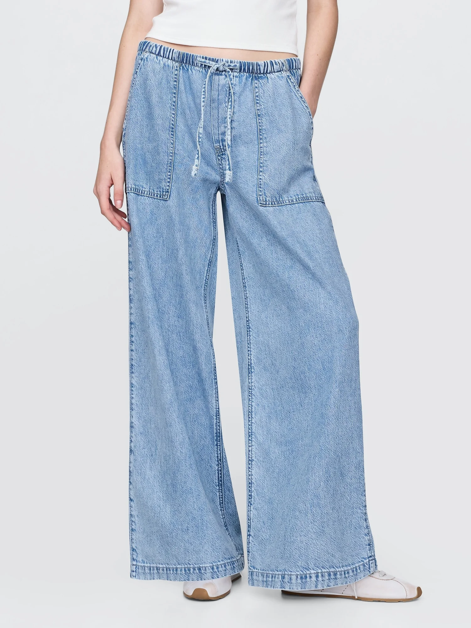 GAP Quần Jeans Dài Nữ - Baggy