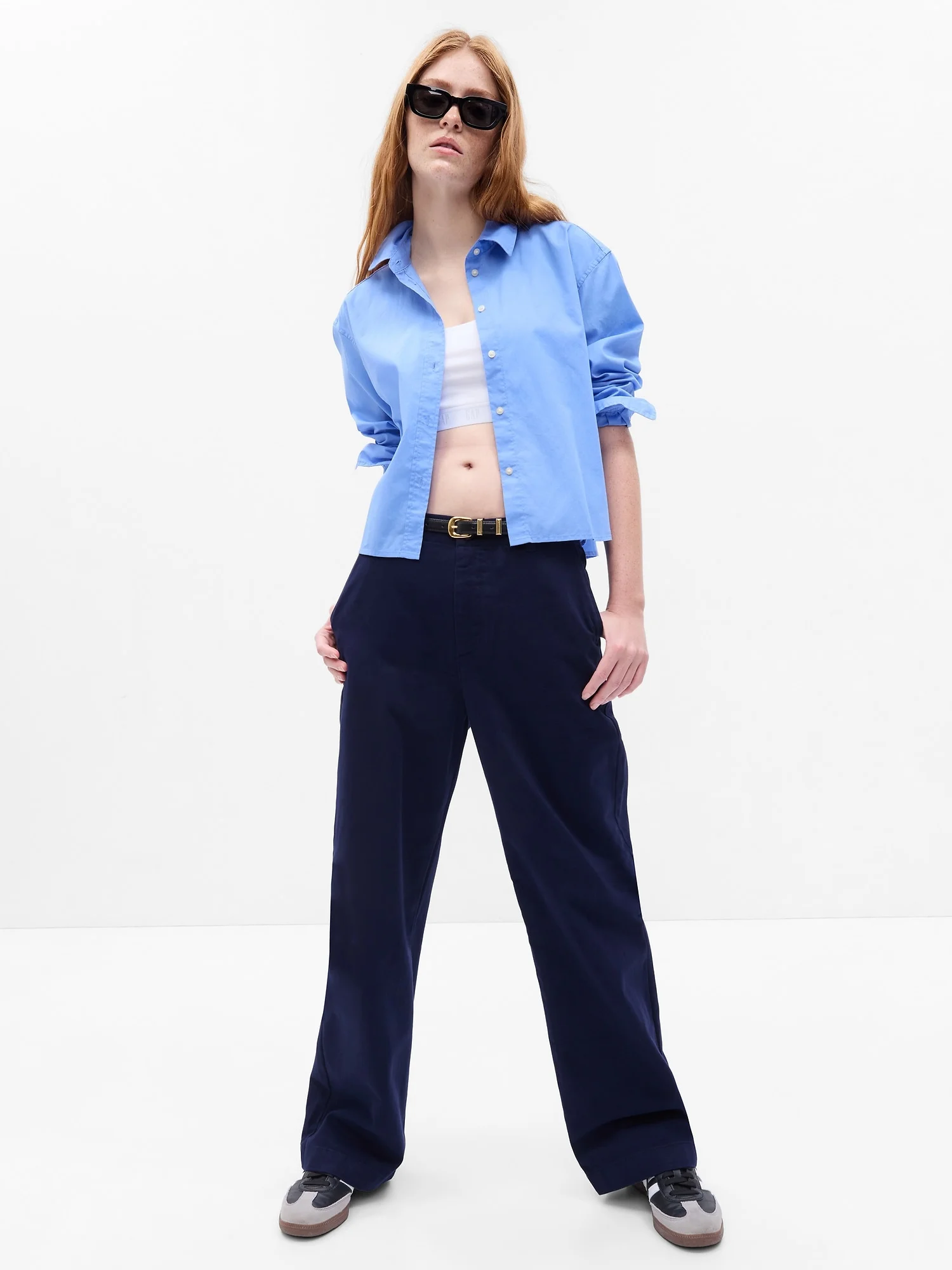 GAP Quần Vải Dài Nữ