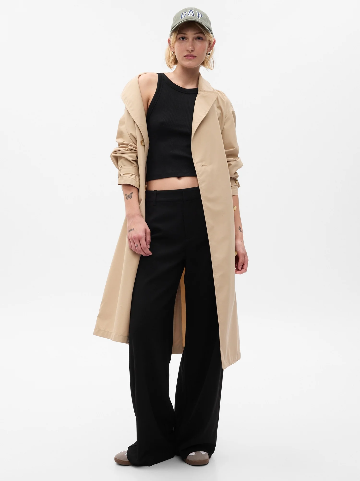 GAP Quần Vải Dài Nữ
