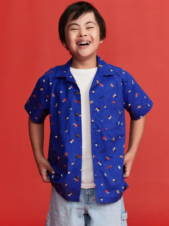 OLD NAVY Áo Sơ Mi Tay Ngắn Trẻ Em