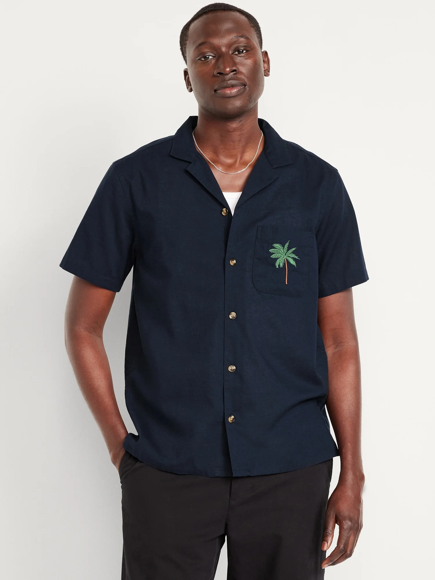 OLD NAVY Áo Sơ Mi Tay Ngắn Nam