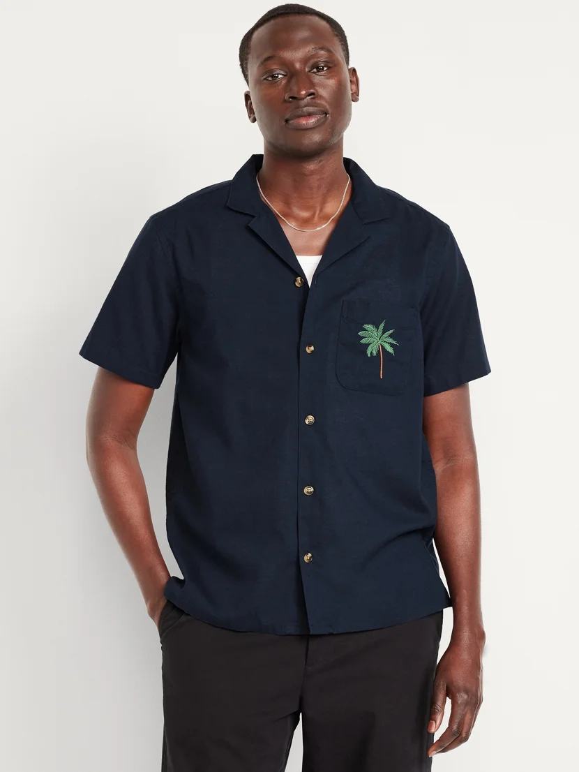 OLD NAVY Áo Sơ Mi Tay Ngắn Nam
