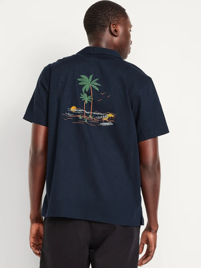 OLD NAVY Áo Sơ Mi Tay Ngắn Nam