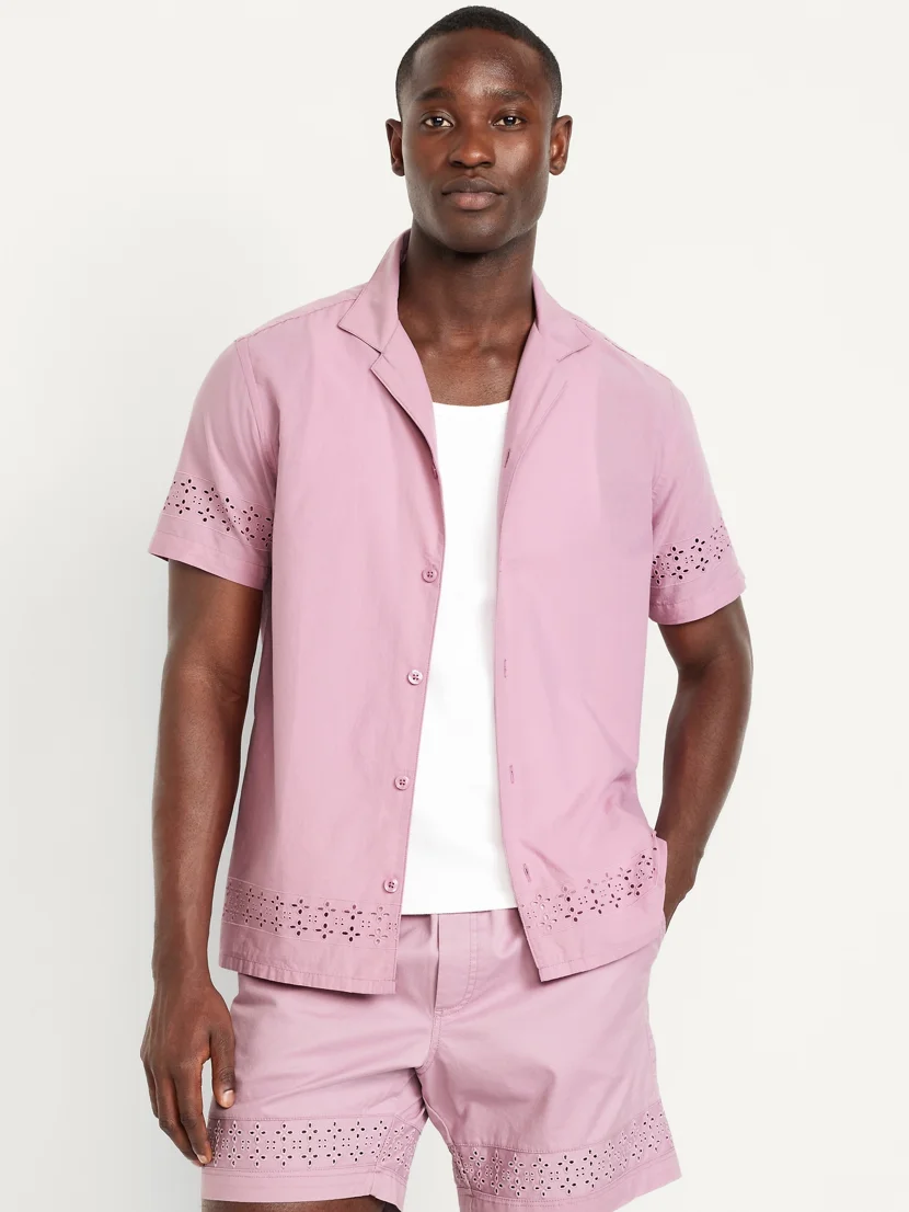 OLD NAVY Áo Sơ Mi Tay Ngắn Nam