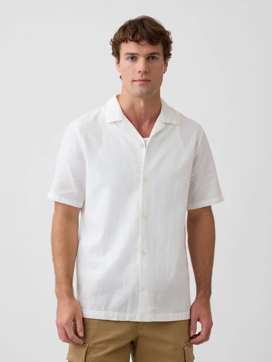 GAP Áo Sơ Mi Tay Ngắn Nam - Standard Fit