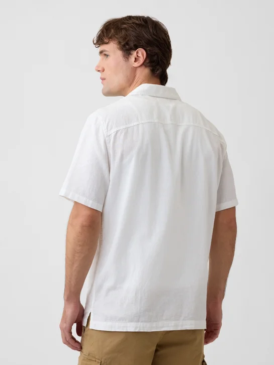 GAP Áo Sơ Mi Tay Ngắn Nam - Standard Fit