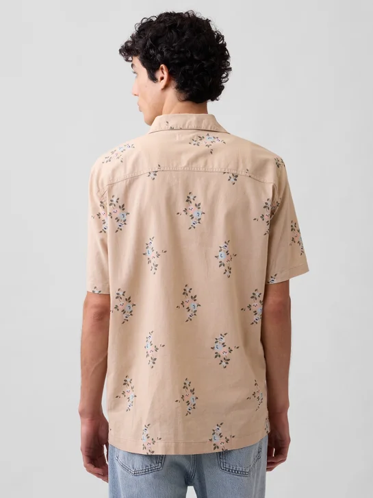 GAP Áo Sơ Mi Tay Ngắn Nam - Standard Fit