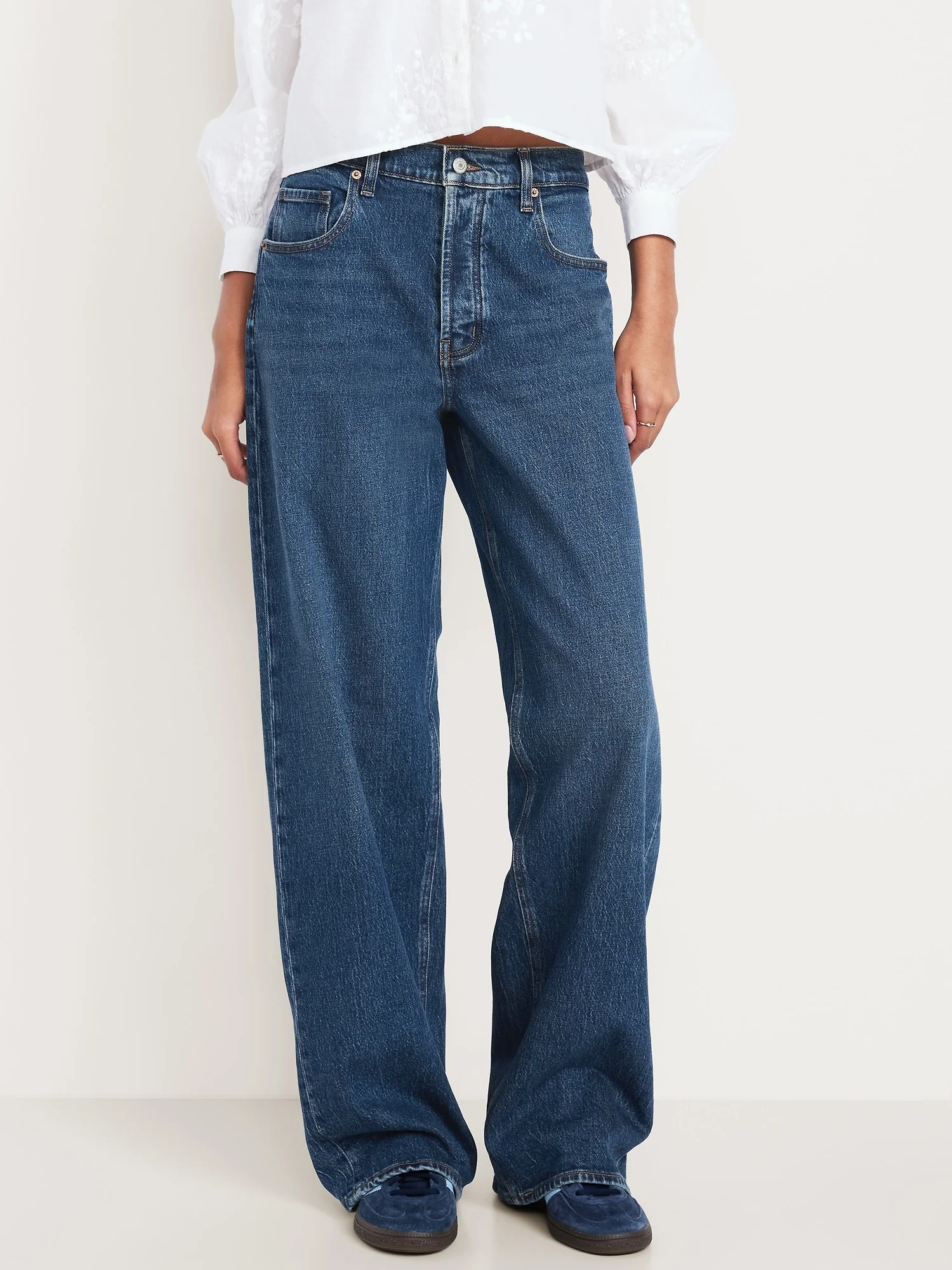 OLD NAVY Quần Jean Dài Nữ - Wide Leg