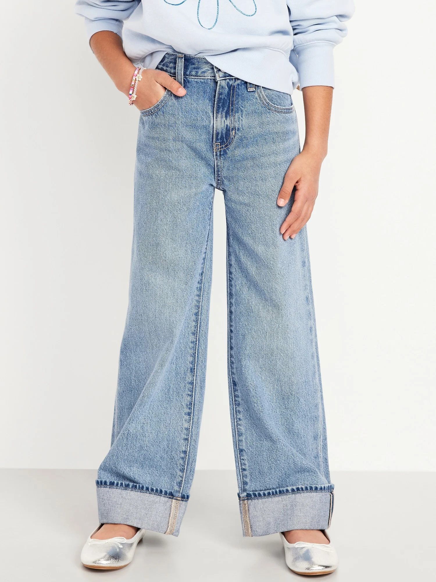 OLD NAVY Quần Jean Dài Trẻ Em - Baggy