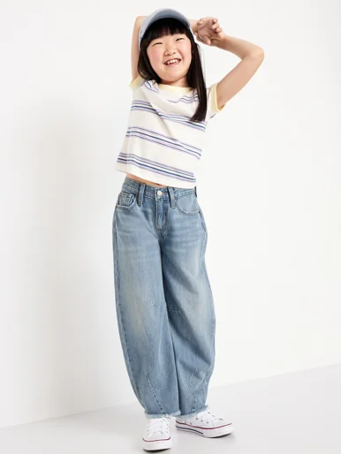OLD NAVY Quần Jean Dài Trẻ Em - Baggy Barrel-Leg