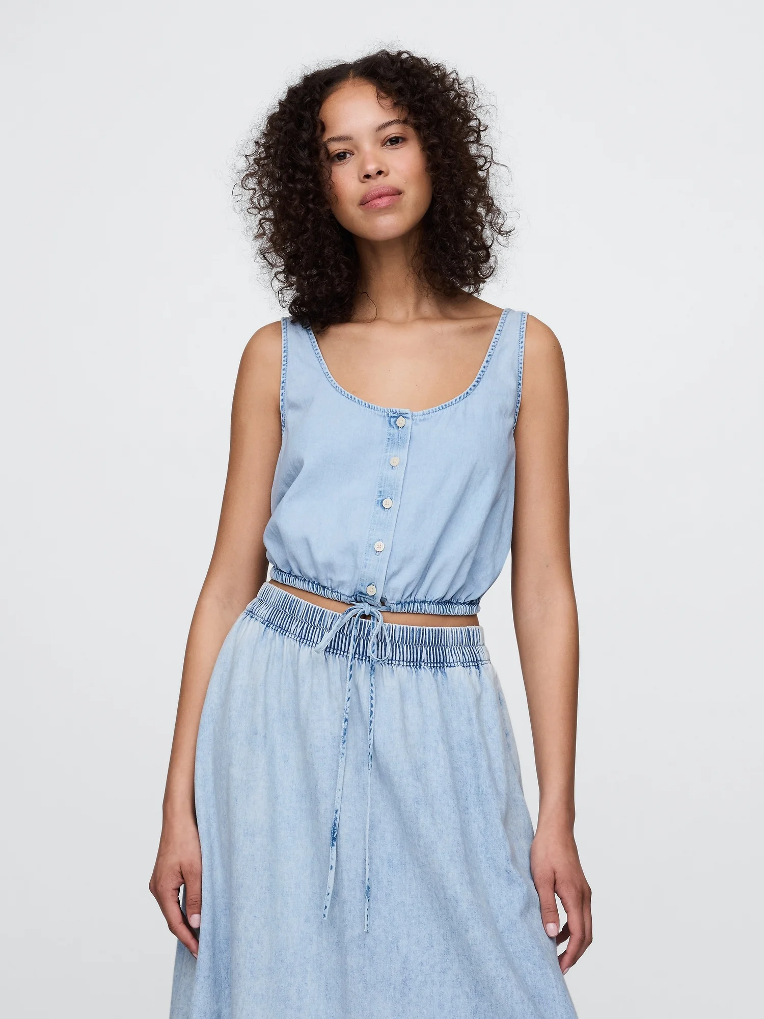 GAP Áo Kiểu Denim Nữ
