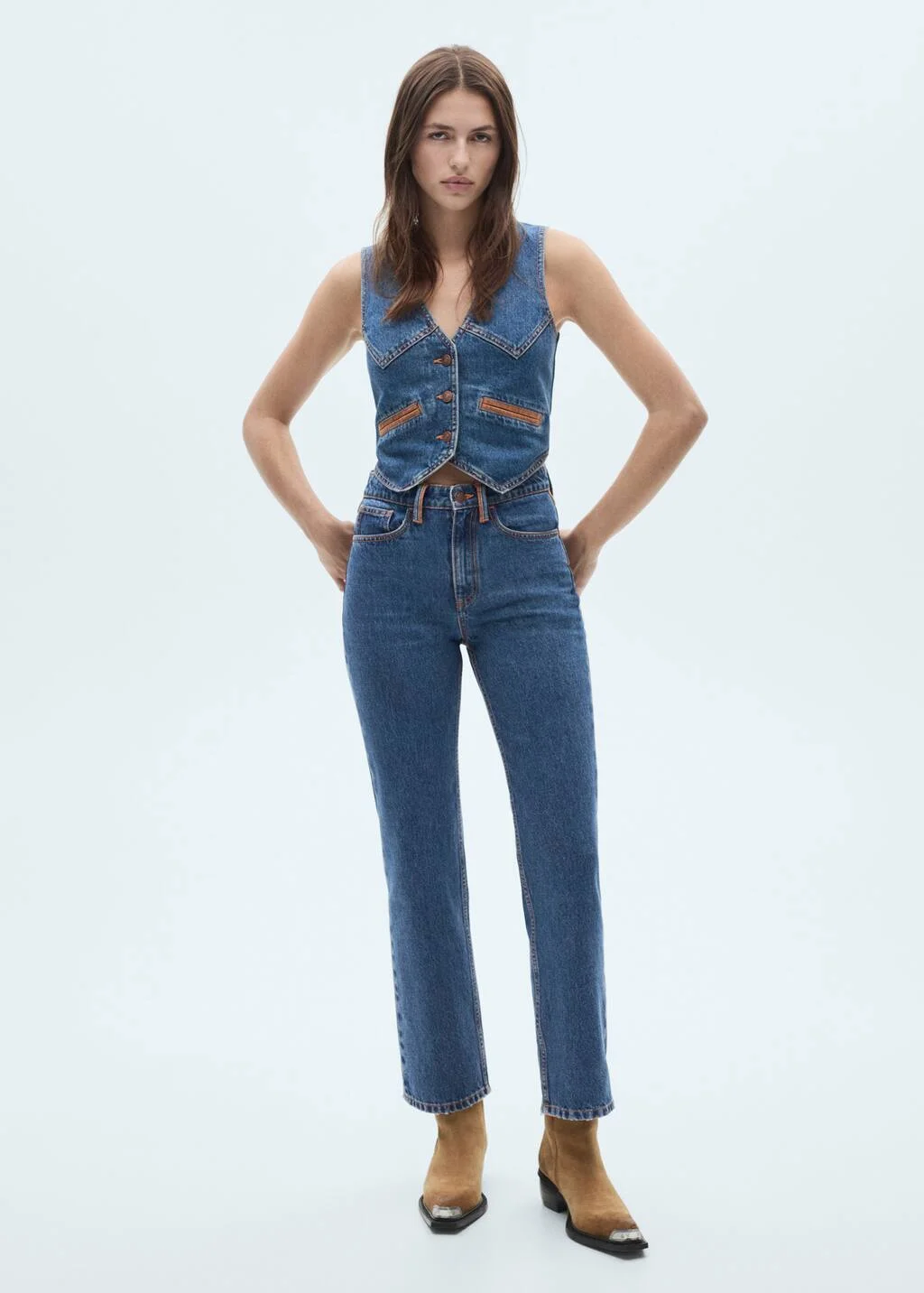 MANGO Quần Jeans Nữ Bannack
