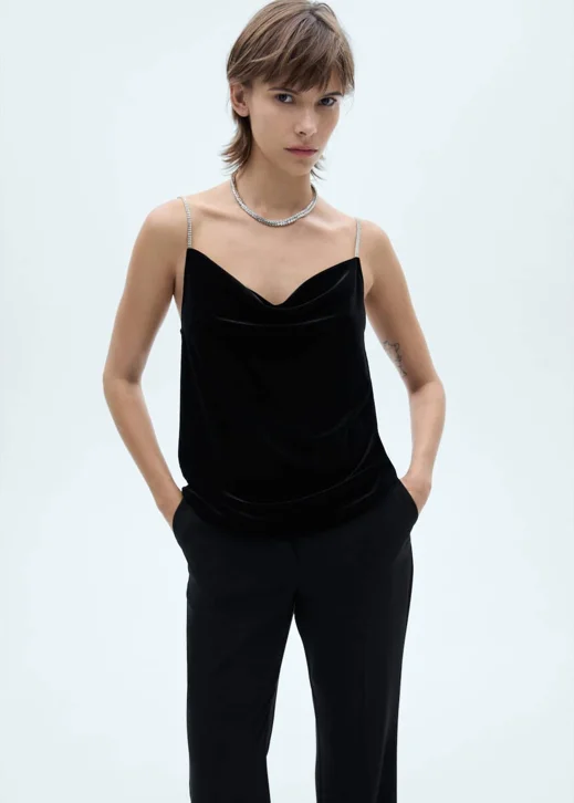 MANGO Áo Kiểu Nữ Xtrass
