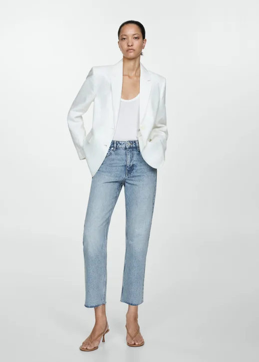 MANGO Quần Jeans Nữ Blanca