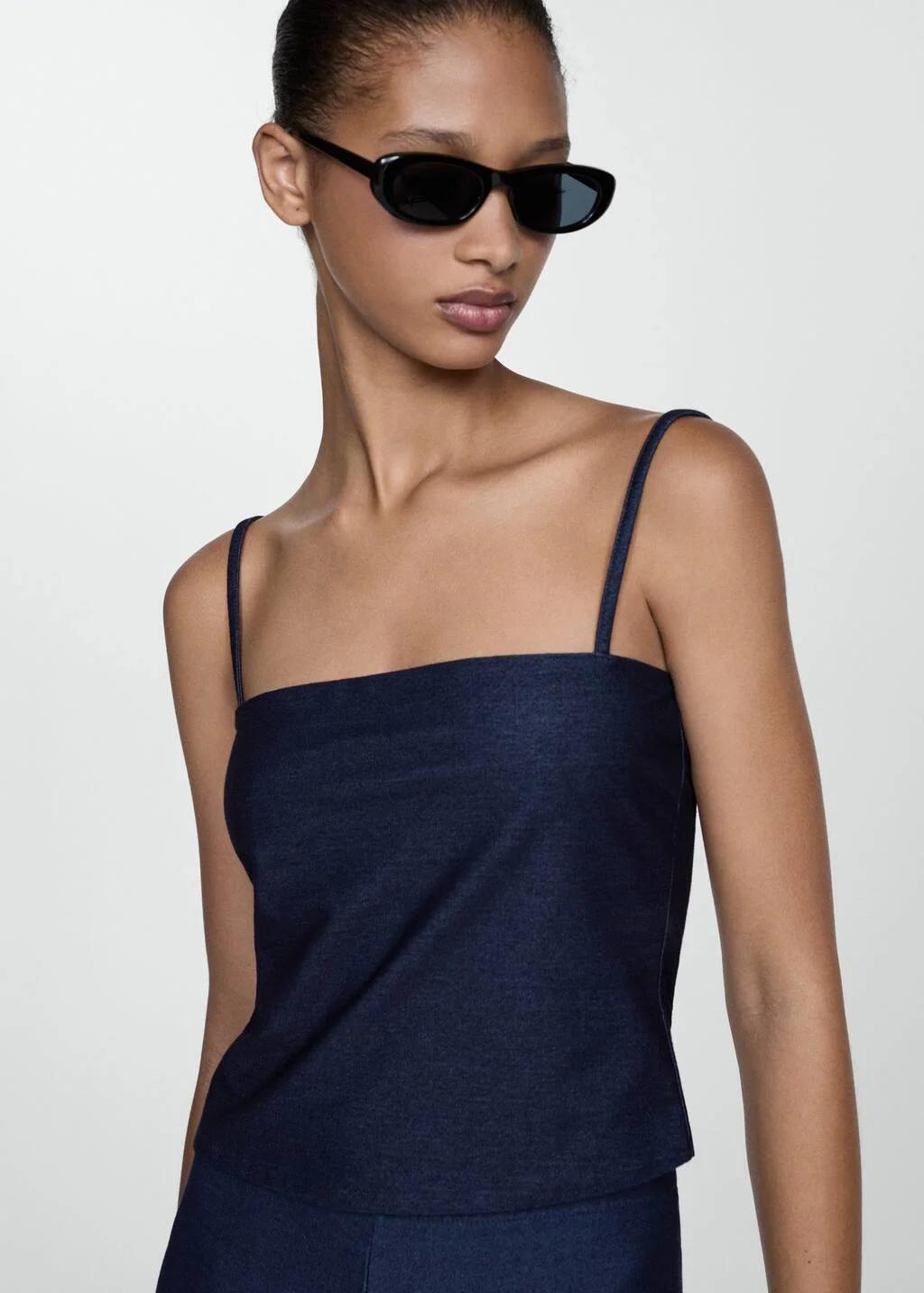 MANGO Áo Kiểu Nữ Blue