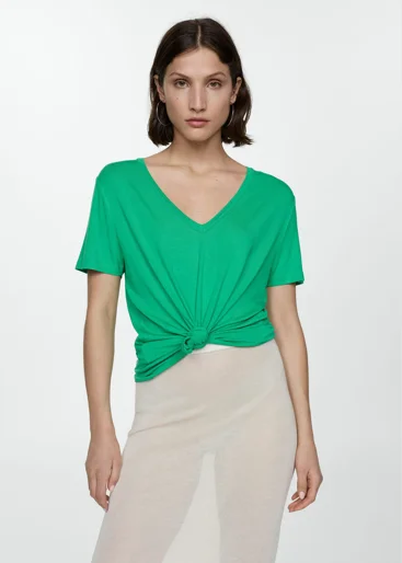 MANGO Áo Thun Nữ Vispi