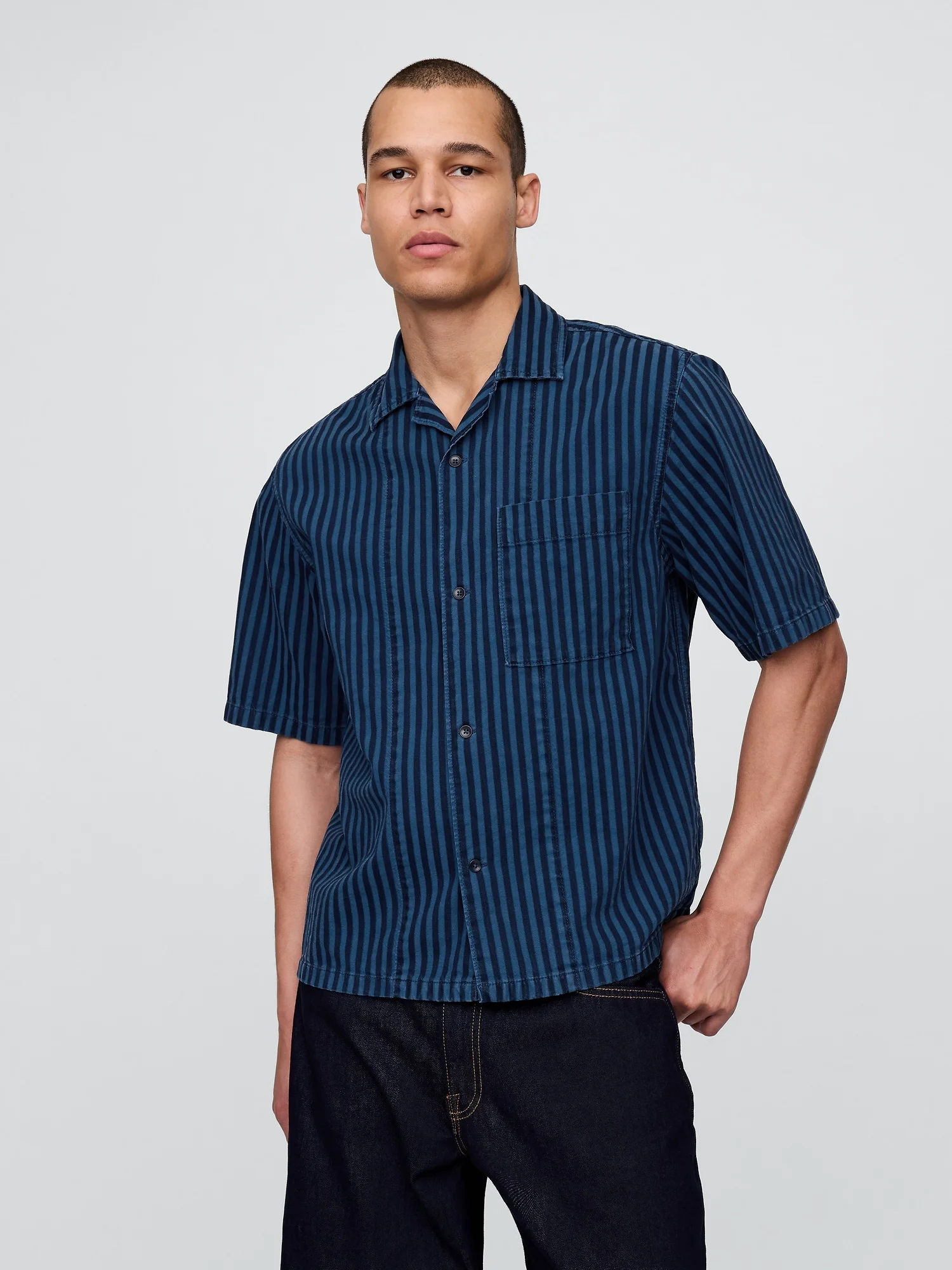 GAP Áo Sơ Mi Denim Nam