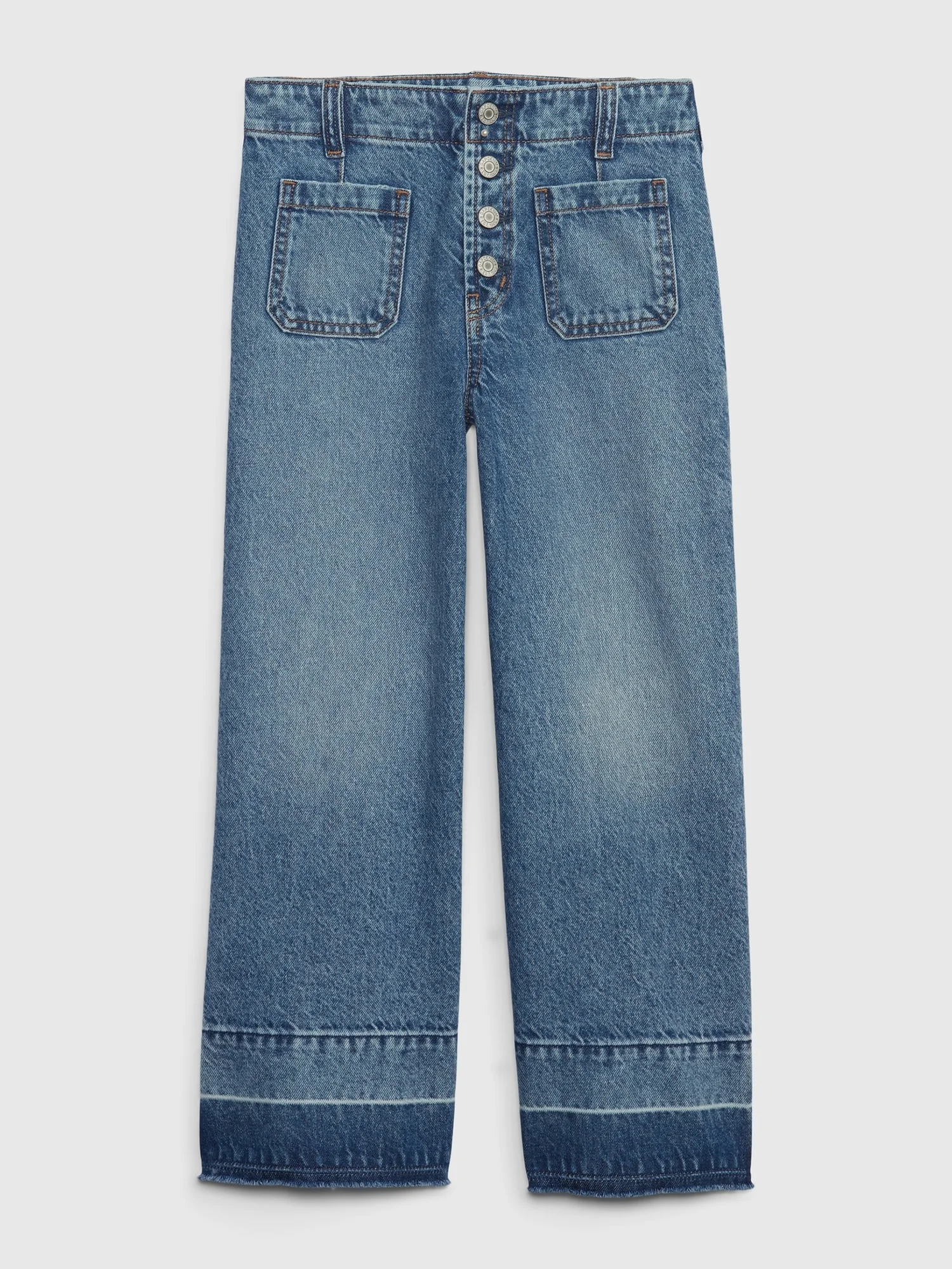 GAP Quần Jeans Dài Bé Gái - Denim Wide Leg 