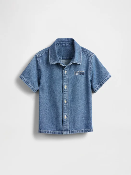 GAP Áo Sơ Mi Denim Em Bé