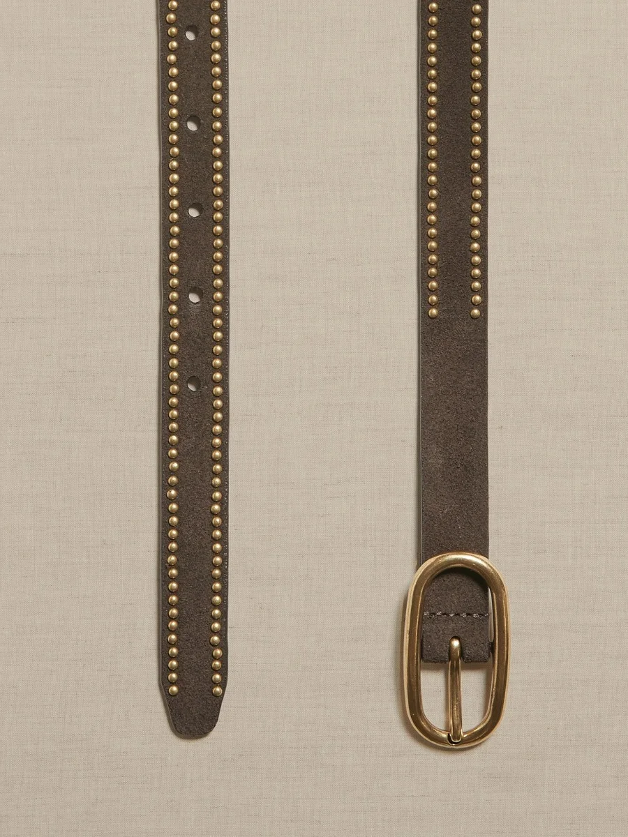 BANANA REPUBLIC Thắt Lưng Nữ Multi Studded Suede Belt 20 Mm