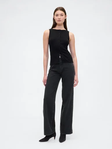 GAP Quần Jeans Nữ - Wide Leg