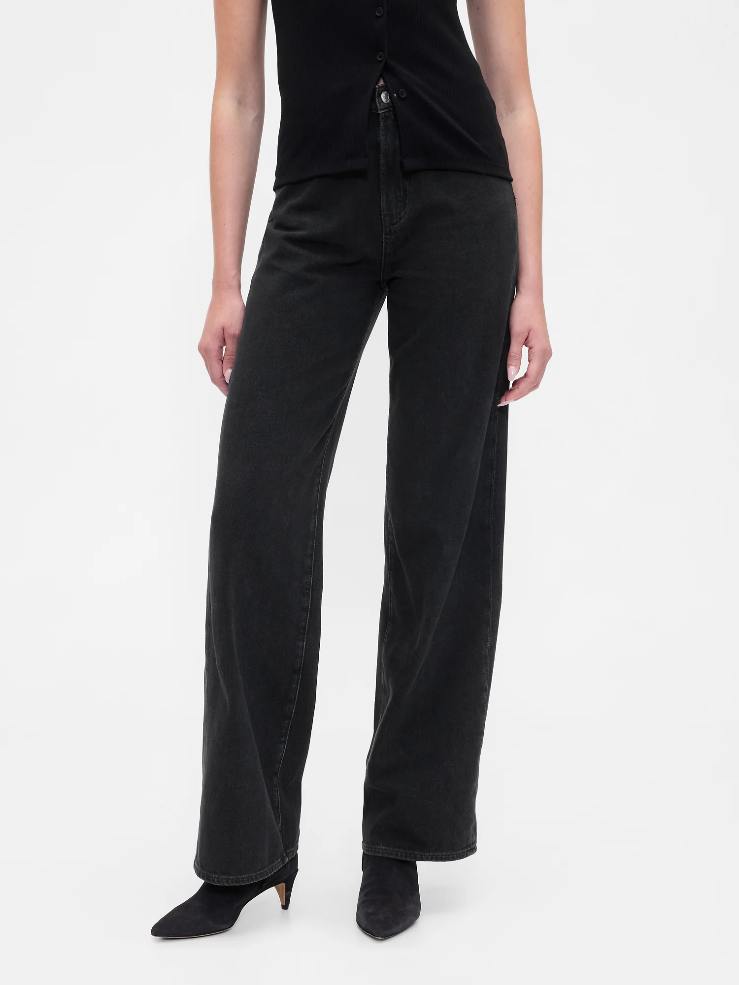 GAP Quần Jeans Nữ - Wide Leg
